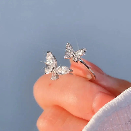 Fluttering Elegance™ Adjustable Butterfly Ring